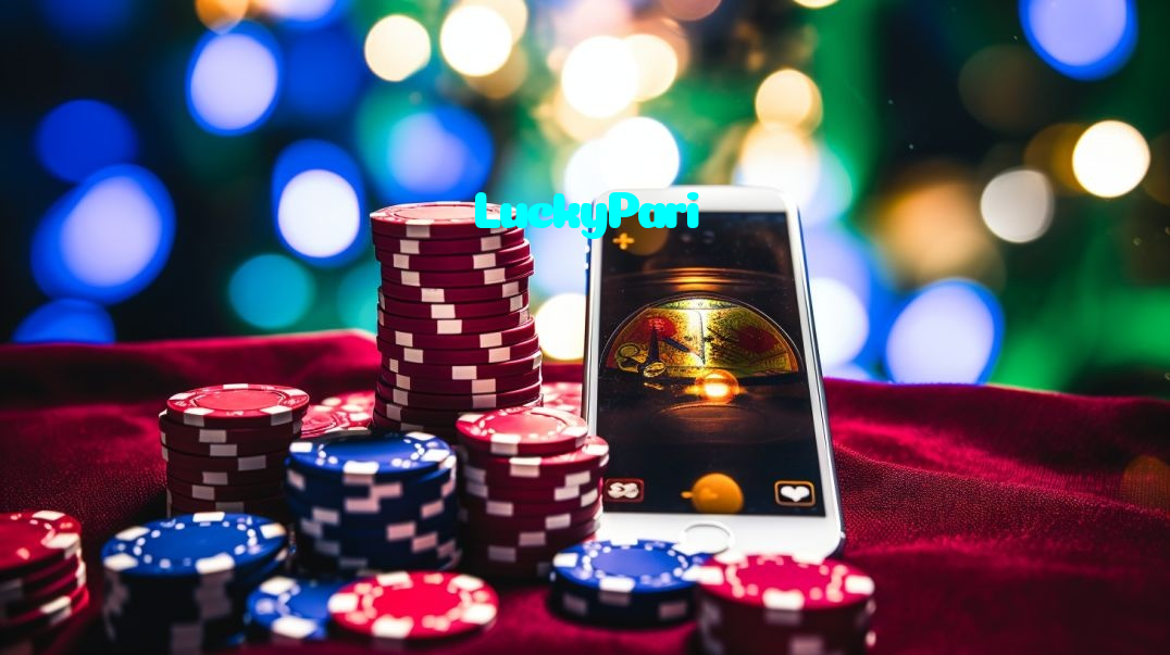 LuckyPari casino presented on mobile device in Pakistan with slots and live games